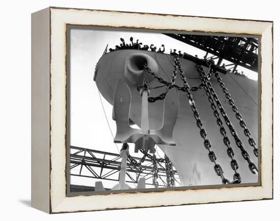 Uss New Jersey Launched-null-Framed Premier Image Canvas