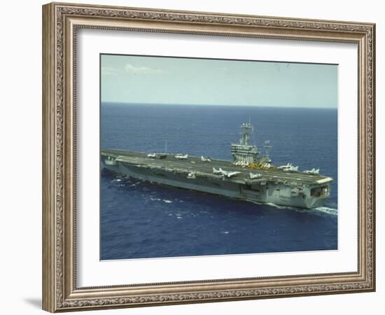 Uss Nimitz, Aircraft Carrier, Off VA-null-Framed Premium Photographic Print