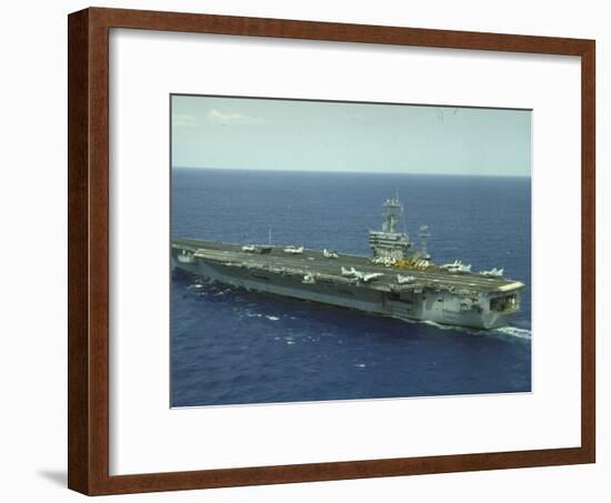 Uss Nimitz, Aircraft Carrier, Off VA-null-Framed Premium Photographic Print