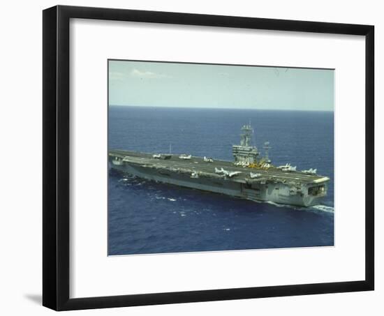 Uss Nimitz, Aircraft Carrier, Off VA-null-Framed Premium Photographic Print
