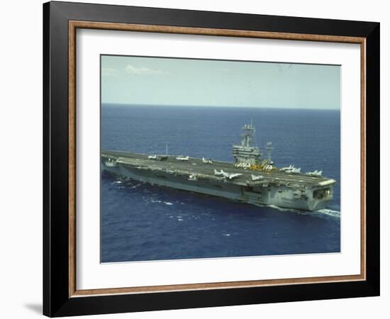 Uss Nimitz, Aircraft Carrier, Off VA-null-Framed Premium Photographic Print