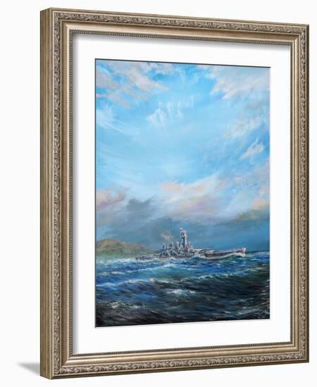 USS Washington leaves Guadalcanal, 2018-Vincent Alexander Booth-Framed Giclee Print