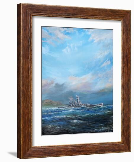 USS Washington leaves Guadalcanal, 2018-Vincent Alexander Booth-Framed Giclee Print