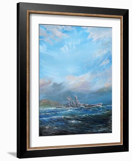 USS Washington leaves Guadalcanal, 2018-Vincent Alexander Booth-Framed Giclee Print