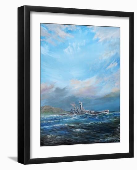 USS Washington leaves Guadalcanal, 2018-Vincent Alexander Booth-Framed Giclee Print