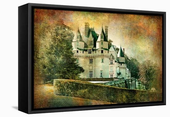 Usse Castle - Retro Styled Picture-Maugli-l-Framed Stretched Canvas