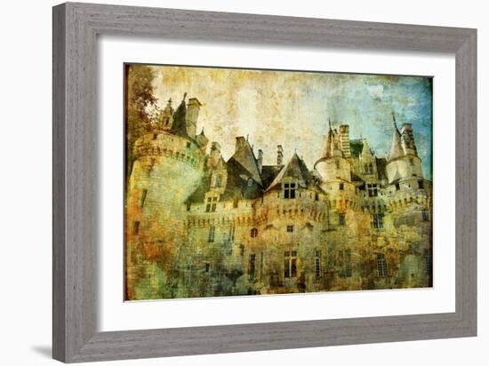 Usse - Fairy Castle Loire' Valley- Picture In Painting Style-Maugli-l-Framed Art Print