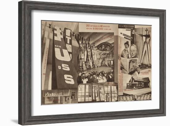 USSR, Catalogue of the Soviet Pavilion at the International Press Exhibition, Cologne, 1928-El Lissitzky-Framed Giclee Print