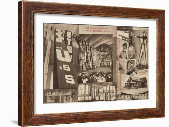 USSR, Catalogue of the Soviet Pavilion at the International Press Exhibition, Cologne, 1928-El Lissitzky-Framed Giclee Print