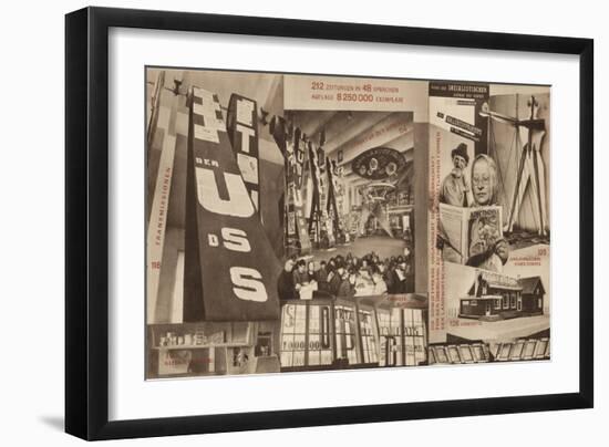 USSR, Catalogue of the Soviet Pavilion at the International Press Exhibition, Cologne, 1928-El Lissitzky-Framed Giclee Print