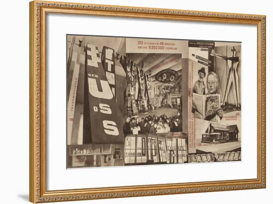USSR, Catalogue of the Soviet Pavilion at the International Press Exhibition, Cologne, 1928-El Lissitzky-Framed Giclee Print