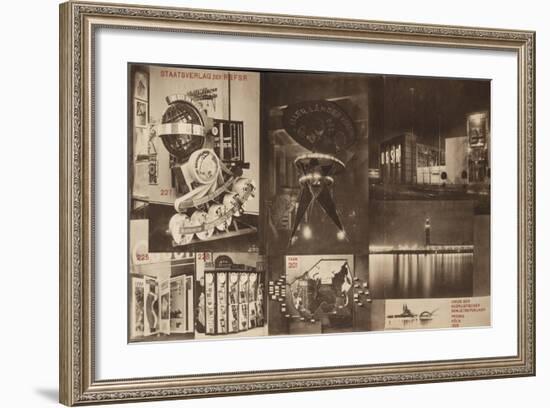 USSR, Catalogue of the Soviet Pavilion at the International Press Exhibition, Cologne, 1928-El Lissitzky-Framed Giclee Print