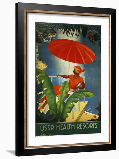 Ussr Health Resorts Intourist Travel Poster-null-Framed Giclee Print