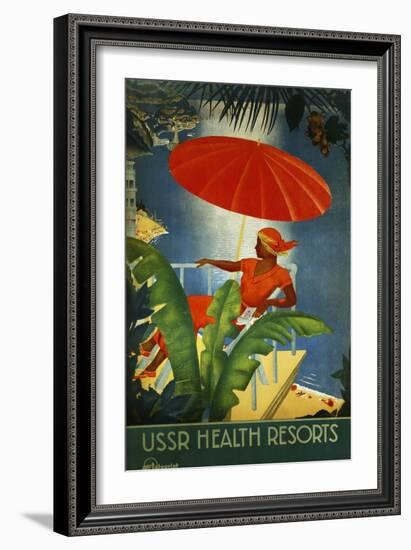 Ussr Health Resorts Intourist Travel Poster-null-Framed Giclee Print