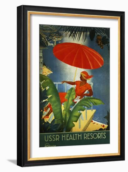 Ussr Health Resorts Intourist Travel Poster-null-Framed Giclee Print