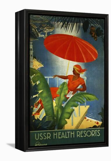 Ussr Health Resorts Intourist Travel Poster-null-Framed Premier Image Canvas
