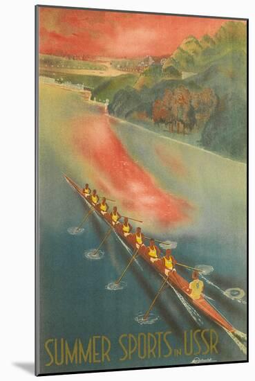 Ussr Summer Sports Poster-null-Mounted Art Print