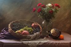 Still Life With Fruit and Roses-Ustinagreen-Photographic Print