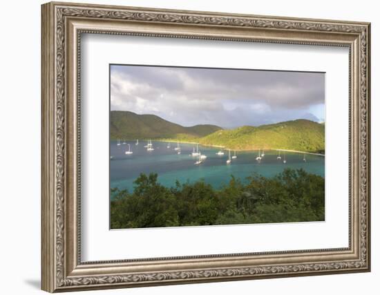 Usvi, St John. Maho Bay Popular Mooring Location and Snorkeling Site-Trish Drury-Framed Photographic Print