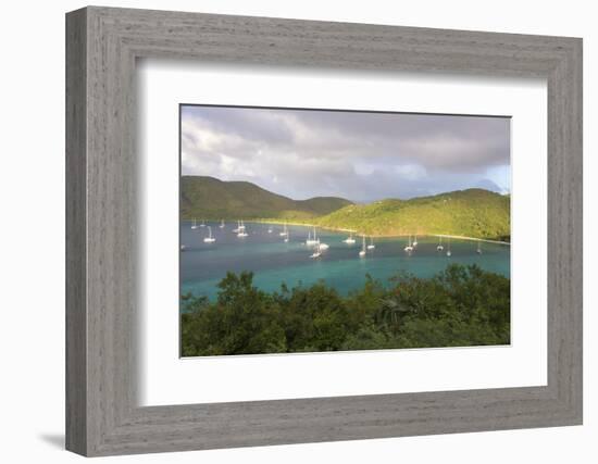 Usvi, St John. Maho Bay Popular Mooring Location and Snorkeling Site-Trish Drury-Framed Photographic Print