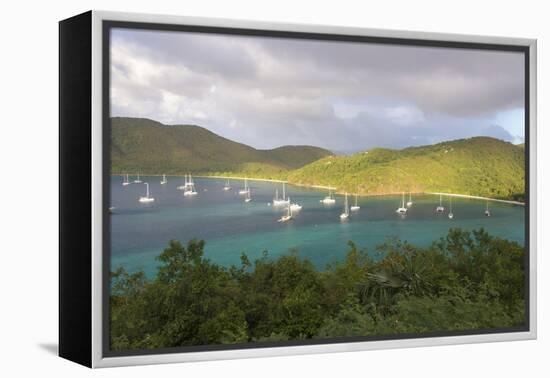 Usvi, St John. Maho Bay Popular Mooring Location and Snorkeling Site-Trish Drury-Framed Premier Image Canvas