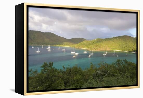 Usvi, St John. Maho Bay Popular Mooring Location and Snorkeling Site-Trish Drury-Framed Premier Image Canvas