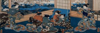 Horse Galloping under Willow Tree-Utagawa Kunisada-Framed Giclee Print