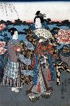 Japan: Woman in Garden-Utagawa Kunisada II-Giclee Print