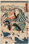 Portrait Du Lutteur De Sumo Shiranui Mitsuemon (1825-1879) Avec Un Tablier Rituel. Estampe De Utaga-Utagawa Kunisada II-Giclee Print