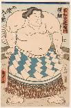 Portrait Du Lutteur De Sumo Shiranui Mitsuemon (1825-1879) Avec Un Tablier Rituel. Estampe De Utaga-Utagawa Kunisada II-Giclee Print