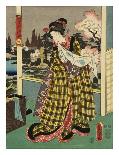 Costumes in Five Different Colors - Yellow (Ki)-Utagawa Kunisada (Toyokuni III)-Art Print
