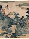 An Oban Triptych Depicting a Nocturnal Scene with Three Bijin-Kuniyoshi Utagawa-Giclee Print