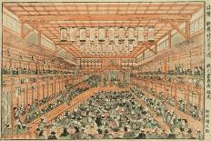 Perspective Picture of a Kabuki Theater (Uki-E Kabuki Shibai No Zu), C.1776-Utagawa Toyoharu-Framed Giclee Print