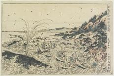 Ukie Sakaicho Fukiyacho Kaomise Yorushibai No Zu-Utagawa Toyoharu-Giclee Print