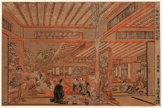Views of Reception Rooms in Japan - Entertainments on the Day of the Rat in the Modern Style-Utagawa Toyoharu-Giclee Print
