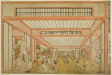 Views of Reception Rooms in Japan - Entertainments on the Day of the Rat in the Modern Style-Utagawa Toyoharu-Giclee Print