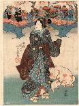 Kodomo Gyoretsu to Fujin-Utagawa Yoshifuji-Premier Image Canvas