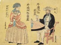 A Scene Inside a Bath House with Quarrelling Women-Utagawa Yoshiiku-Giclee Print