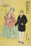 Americans on an Outing (Amerikajin Yuko No Zu), 1860-Utagawa Yoshikazu-Giclee Print