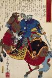The Daimyo's Entourage before Mount Fuji, 1858-Utagawa Yoshitora-Giclee Print