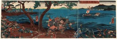 The Daimyo's Entourage before Mount Fuji, 1858-Utagawa Yoshitora-Giclee Print