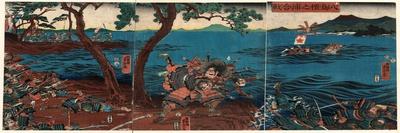 Battle, from the Series '47 Faithful Samurai, 1850-1880-Utagawa Yoshitora-Giclee Print