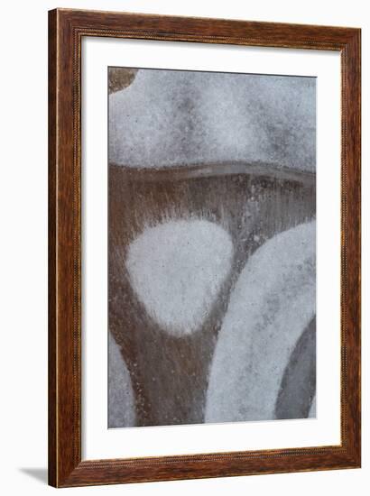 Utah. Abstract Design of Frozen Bubble Patterns in Stream, Hunter Canyon, Near Moab-Judith Zimmerman-Framed Photographic Print