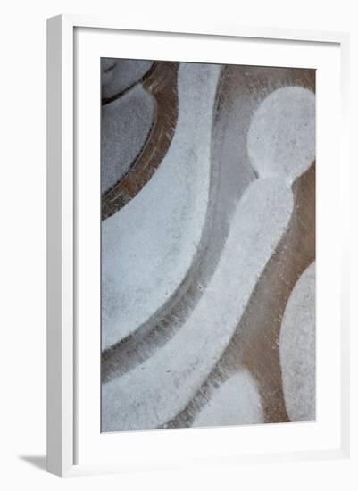 Utah. Abstract Design of Frozen Bubble Patterns in Stream, Hunter Canyon, Near Moab-Judith Zimmerman-Framed Photographic Print