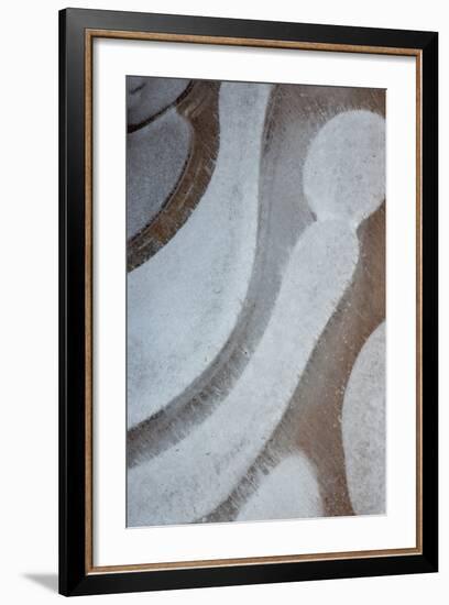 Utah. Abstract Design of Frozen Bubble Patterns in Stream, Hunter Canyon, Near Moab-Judith Zimmerman-Framed Photographic Print