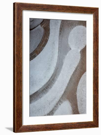 Utah. Abstract Design of Frozen Bubble Patterns in Stream, Hunter Canyon, Near Moab-Judith Zimmerman-Framed Photographic Print