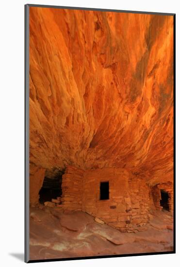 Utah, Ancient Native American Granary Wedged into a Small Niche Deep-Jerry Ginsberg-Mounted Photographic Print