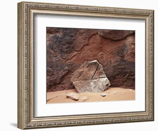 Utah, Arches National Park. an Abstract Sandstone Formation-Christopher Talbot Frank-Framed Photographic Print