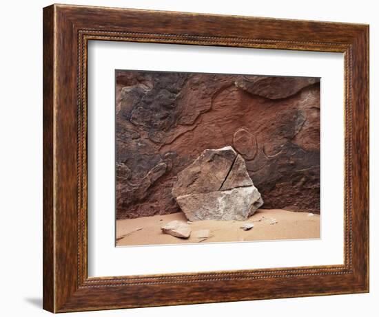 Utah, Arches National Park. an Abstract Sandstone Formation-Christopher Talbot Frank-Framed Photographic Print