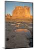 Utah, Arches National Park. Reflected Light from the Organ in Icy Pot Holes-Judith Zimmerman-Mounted Photographic Print